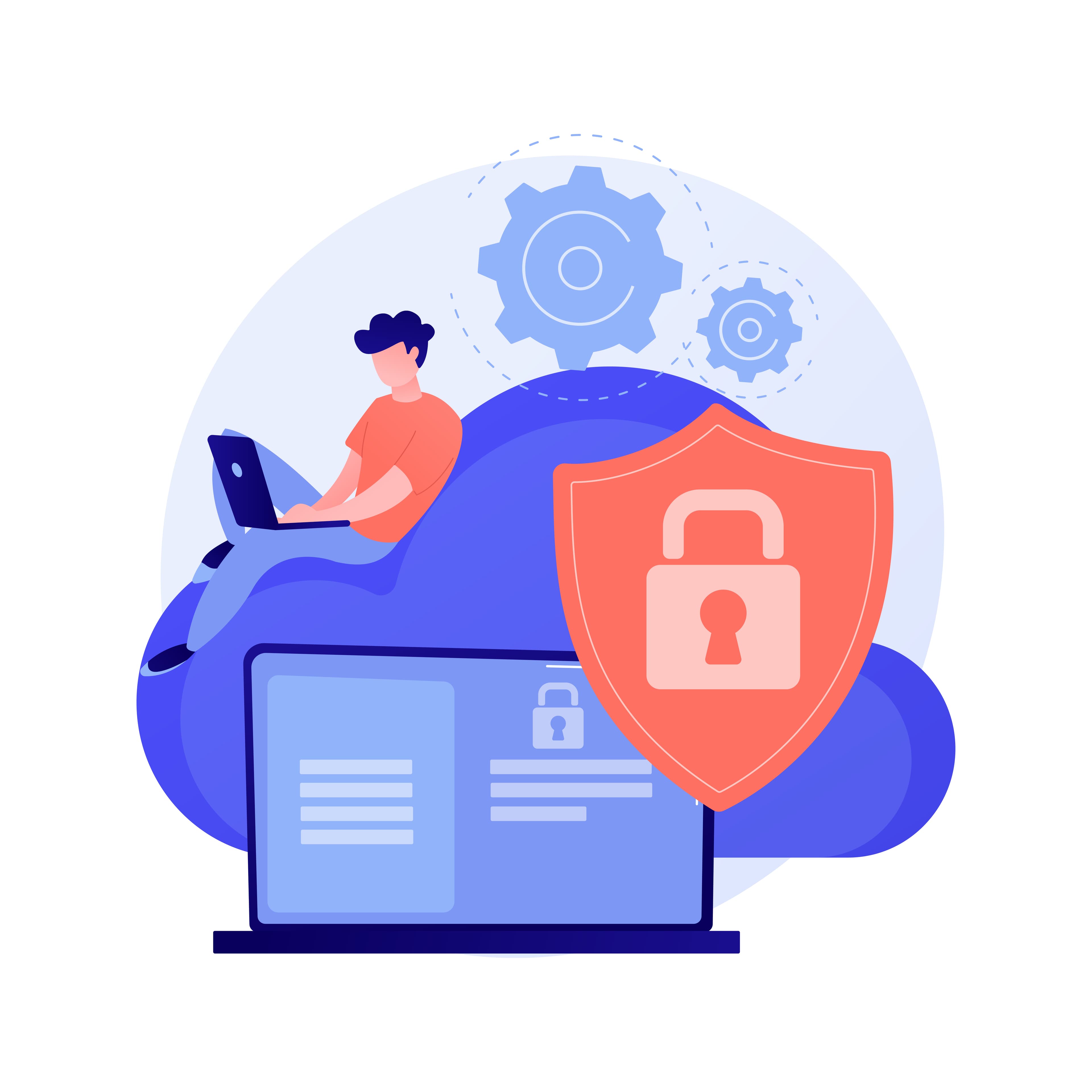 Abstract cybersecurity illustration